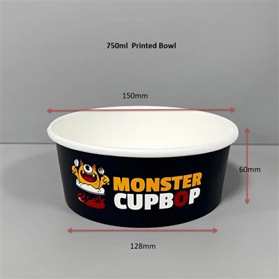 透明蓋付き750mlクラフトフードボウル