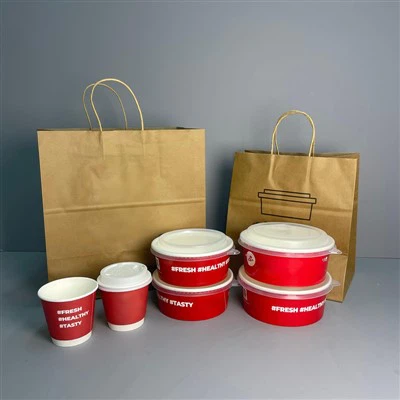 1100mlカスタムペーパーフードラウンドボックス